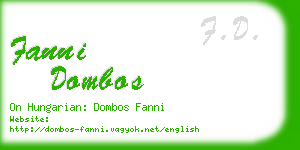 fanni dombos business card